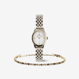 Ophelia Mini Two-Tone Gold + Classic Tennis Bracelet Honey Combo Gold