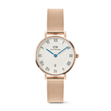Petite Roman Numerals Date Rose Gold