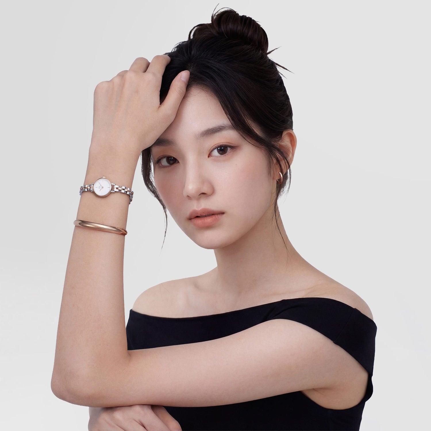 Petite Mini Arch 3-Link Two Tone Rose Gold