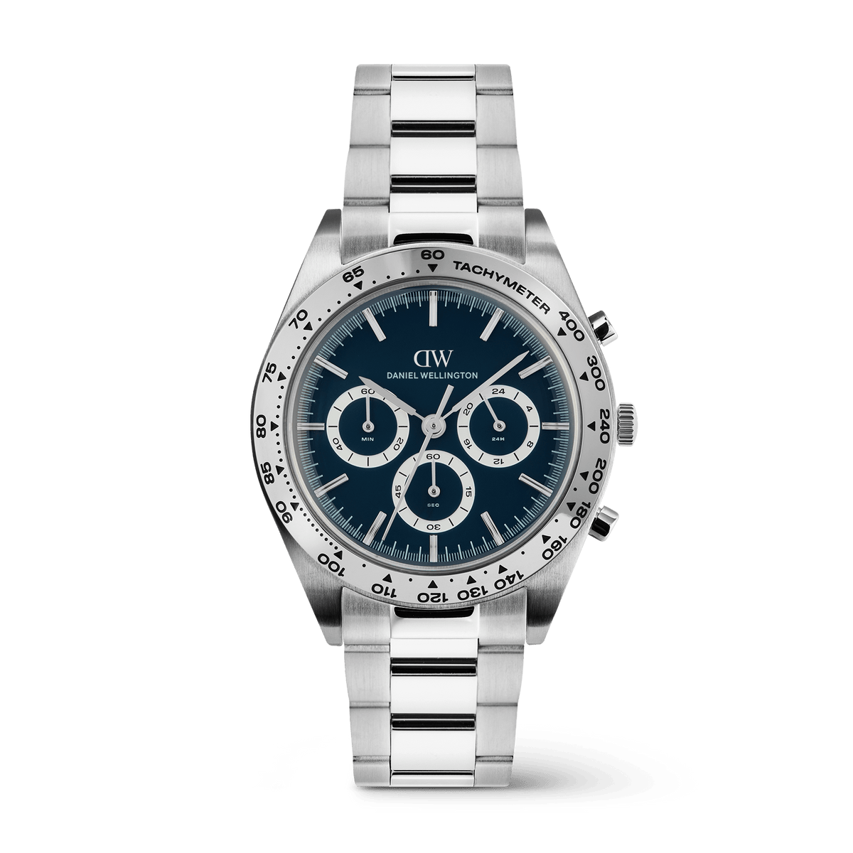 Iconic Tachymeter 3-Link Arctic Silver