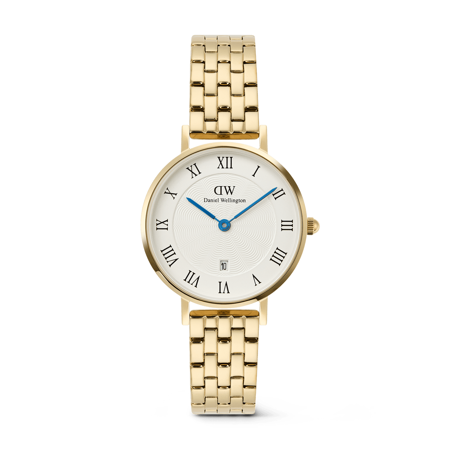 Petite Roman Numerals Date 5-link Gold