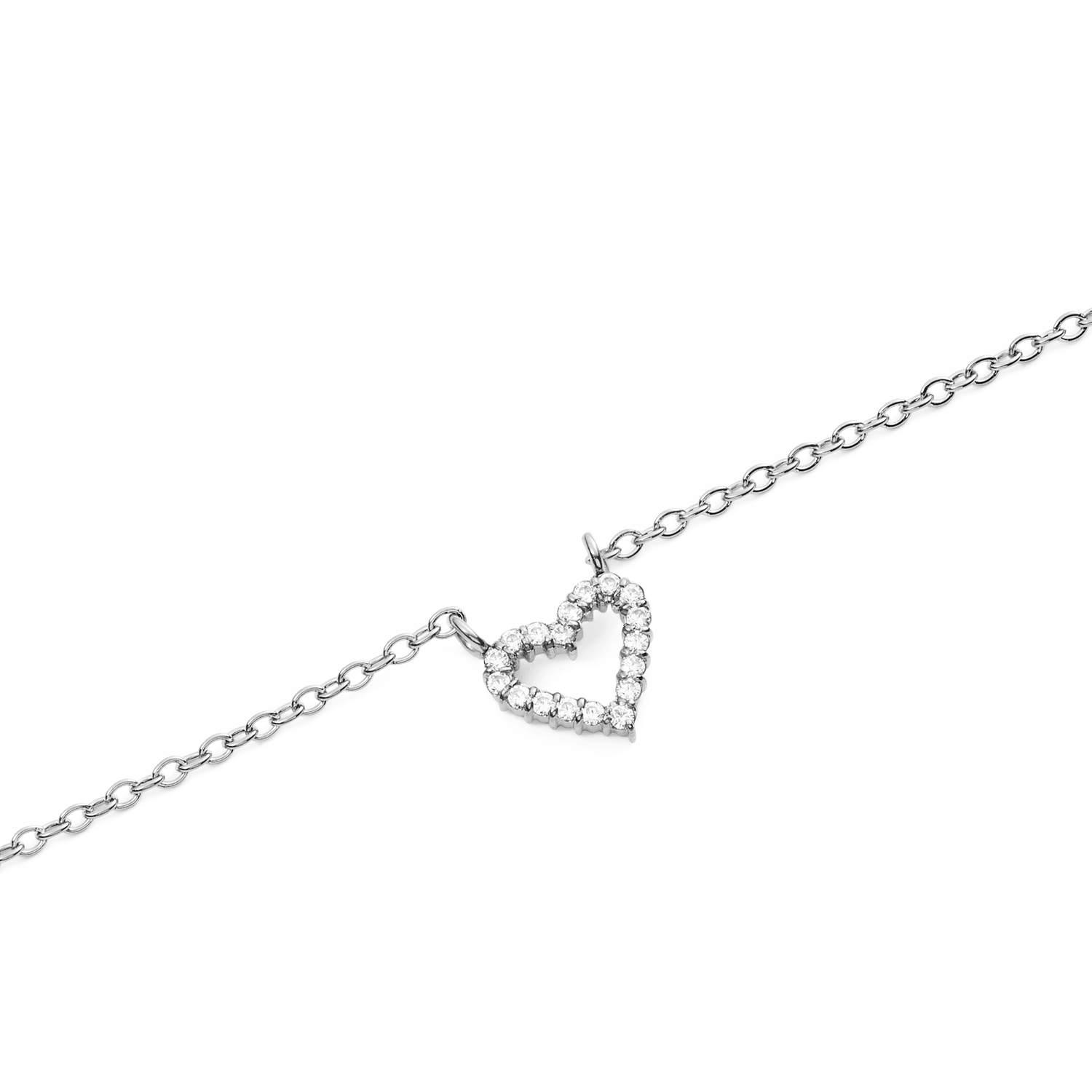 Mirelle Heart Necklace Silver