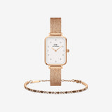Classic Tennis Bracelet Honey Combo Rose Gold & Quadro Lumine Pressed Melrose