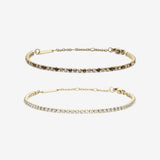 Classic Tennis Bracelet Honey Combo Gold & Classic Tennis Bracelet Gold