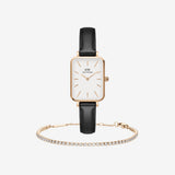 Classic Tennis Bracelet Rose Gold & Quadro Pressed Sheffield Rose Gold