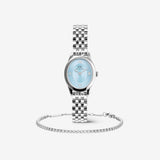 Classic Tennis Bracelet Silver & Ophelia Mini Ice Blue Silver