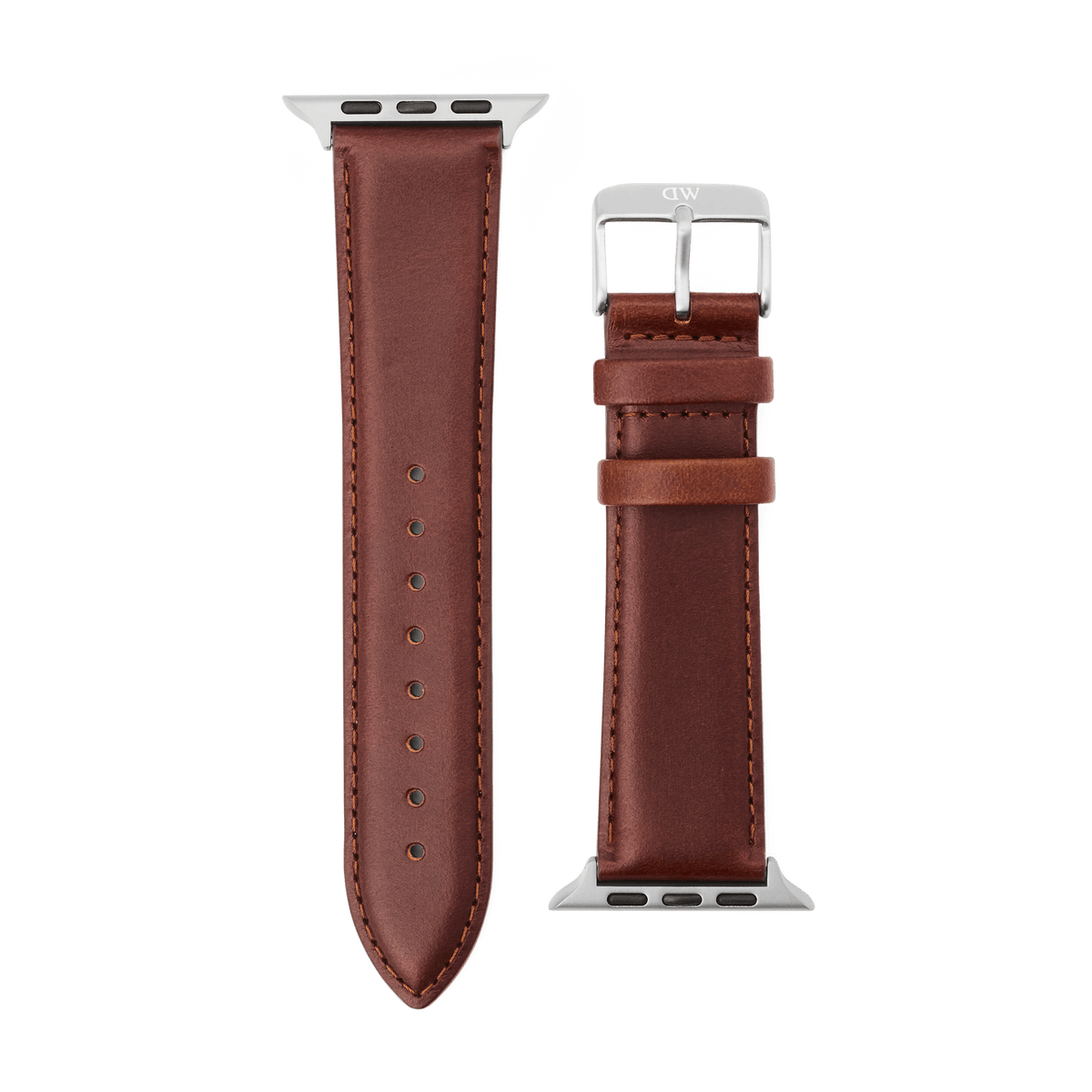 Smartwatch Leather Strap St Mawes Silver