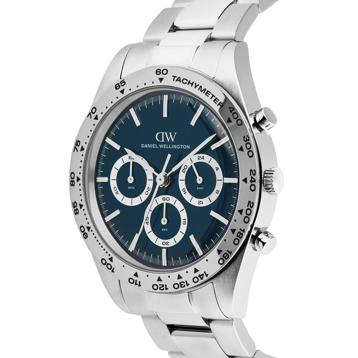 Iconic Tachymeter 3-Link Arctic Silver