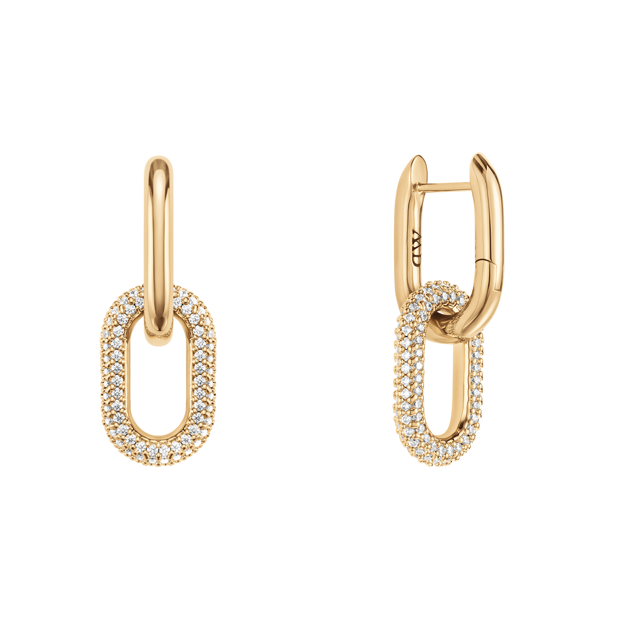 Crystal Link Earrings Gold Kadın Küpe