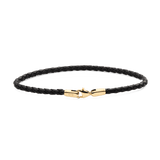 Daniel  Braided Leather Bracelet Sheffield 2.8 Gold