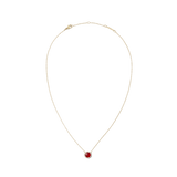 Audrey Necklace Red Agathe Gold
