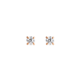 Mirelle Solitaire Stud Earrings Rose Gold