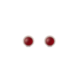 Audrey Earrings Red Agathe Rose Gold