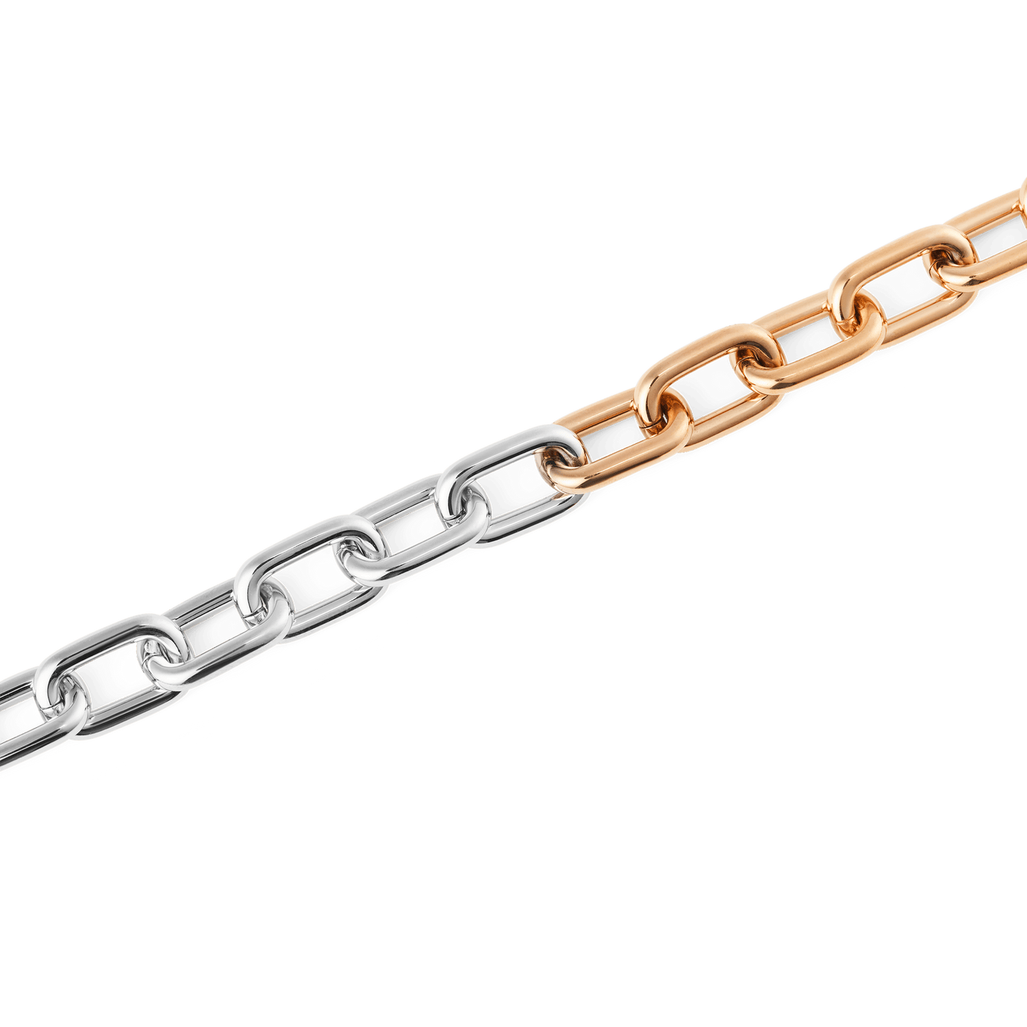 Contrast Link İki Tonlu Zincir Rose Gold Renk Kolye