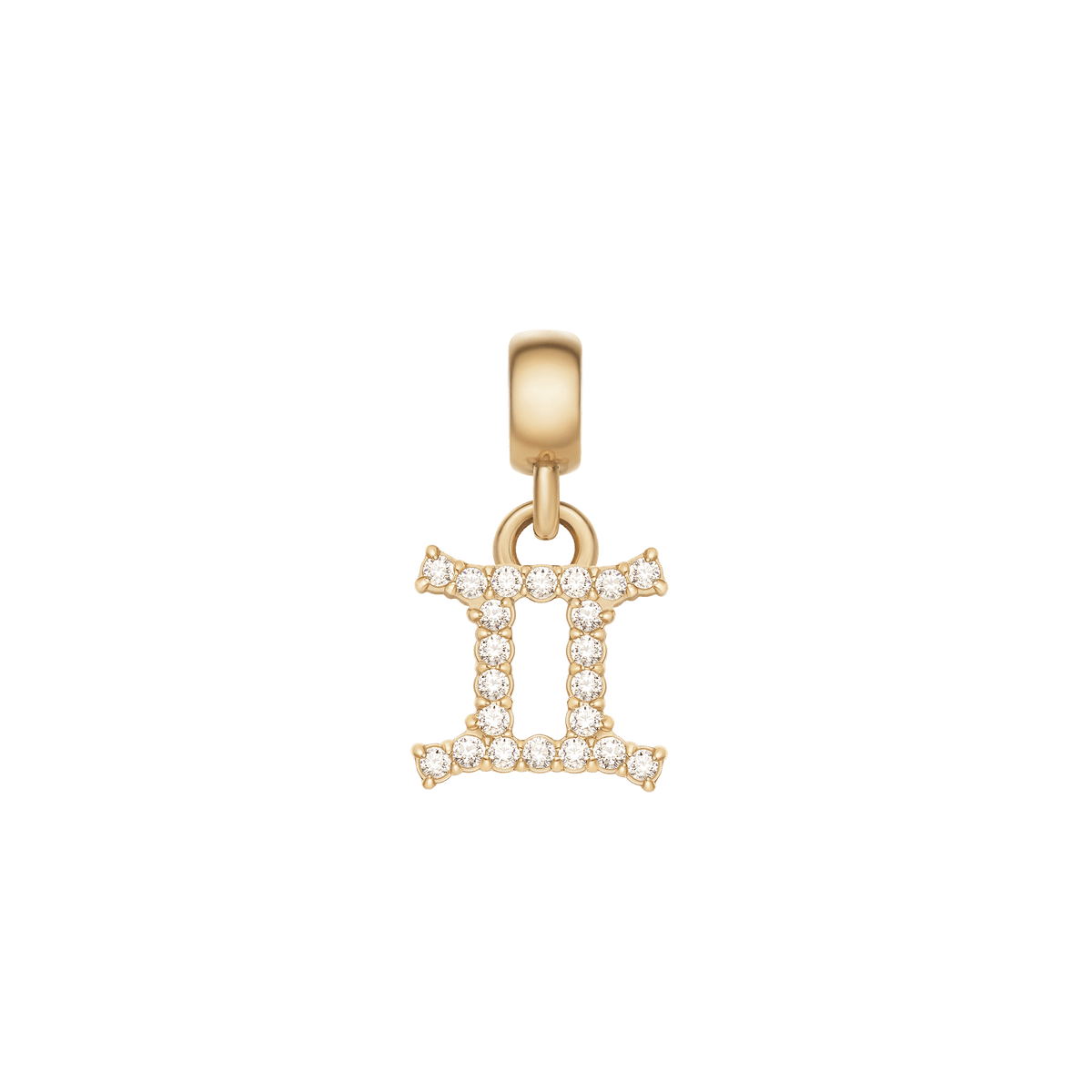 Crystal Zodiac Charm Gold