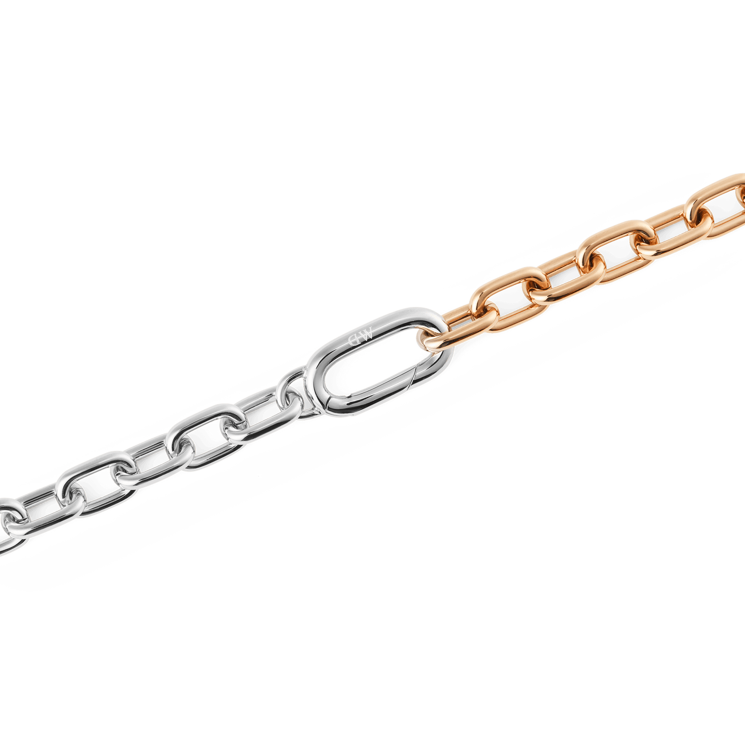 Contrast Link İki Tonlu Zincir Rose Gold Renk Kolye
