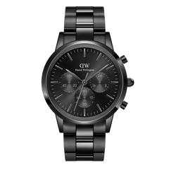 iconic chronograph siyah saat
