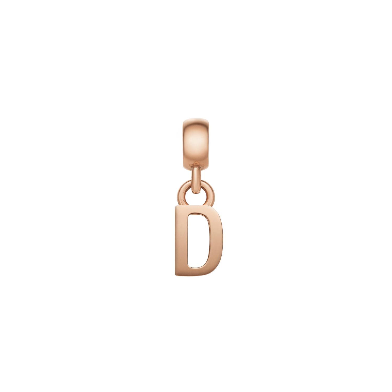 Letter Charm Rose Gold