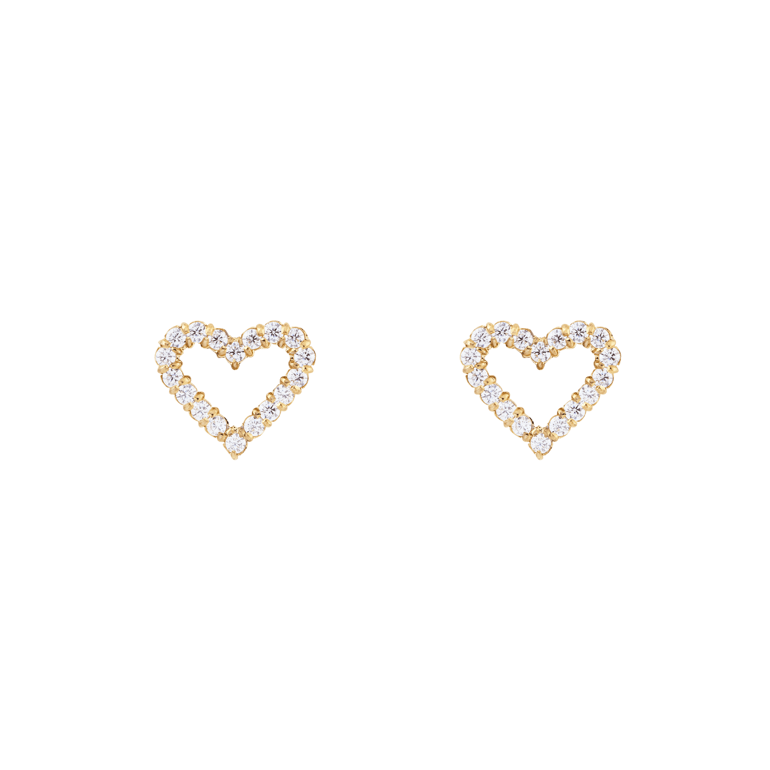 Mirelle Heart Earrings Gold