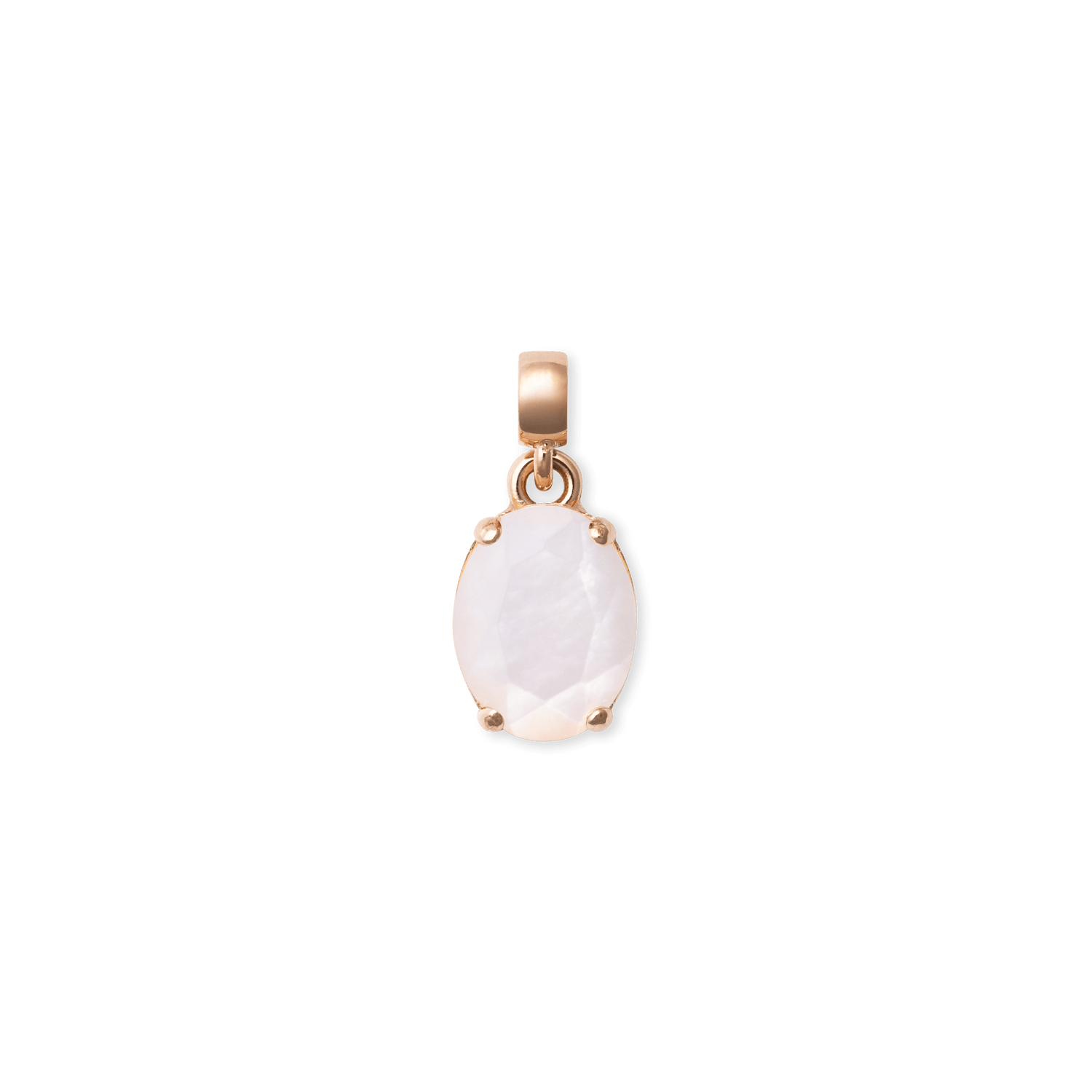 Mother of Pearl Oval Rose Gold Charm