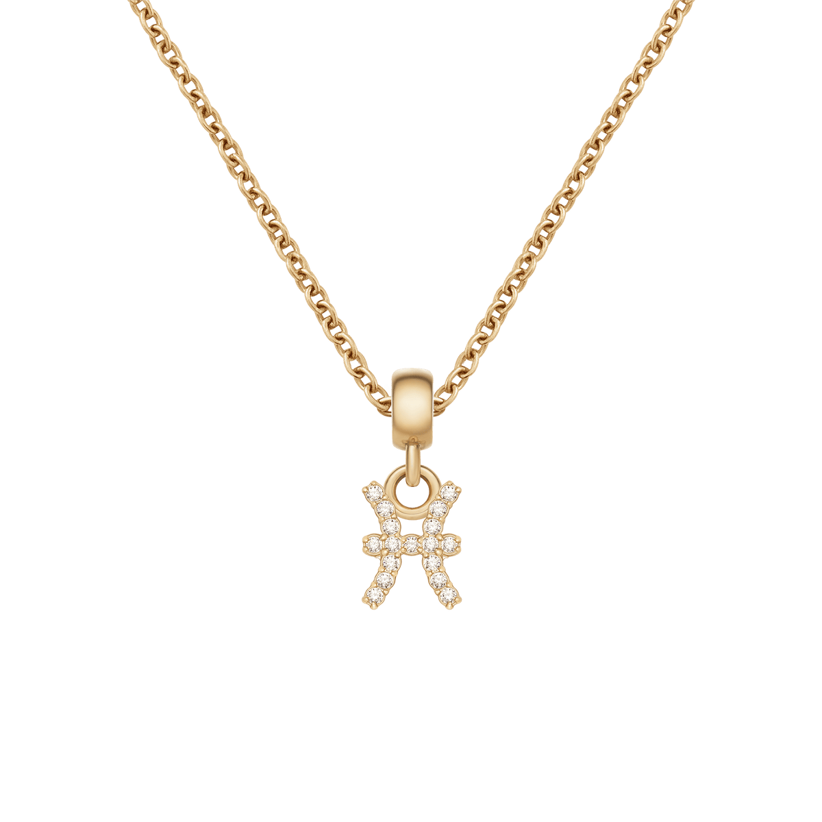 Crystal Zodiac Charm Gold