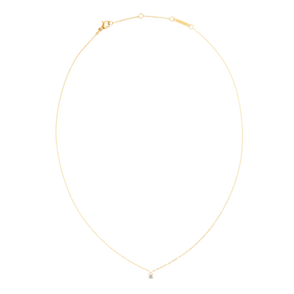 Mirelle Solitaire Taşlı Gold Renk Kolye