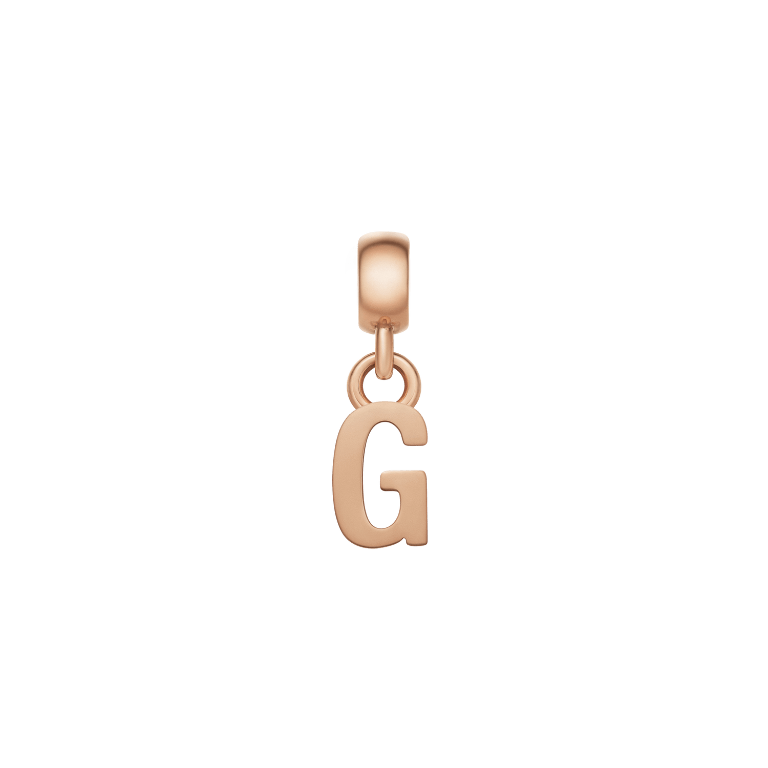 Letter Charm Rose Gold