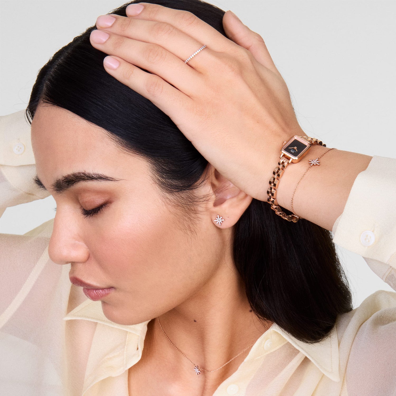 Mirelle Star Earrings Rose Gold