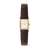 Bound Mini Dark Brown Lizard Gold