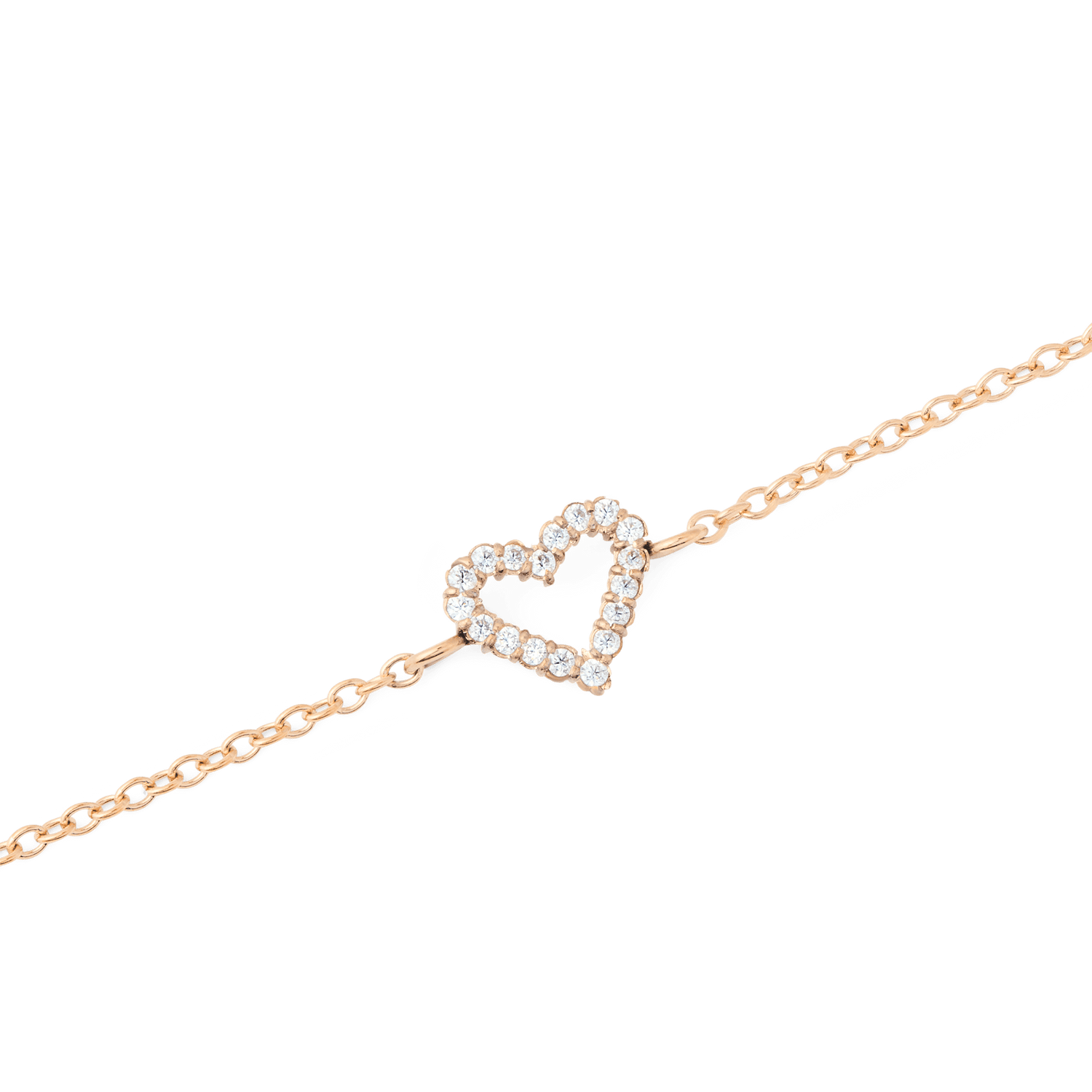 Mirelle Heart Bracelet Rose Gold