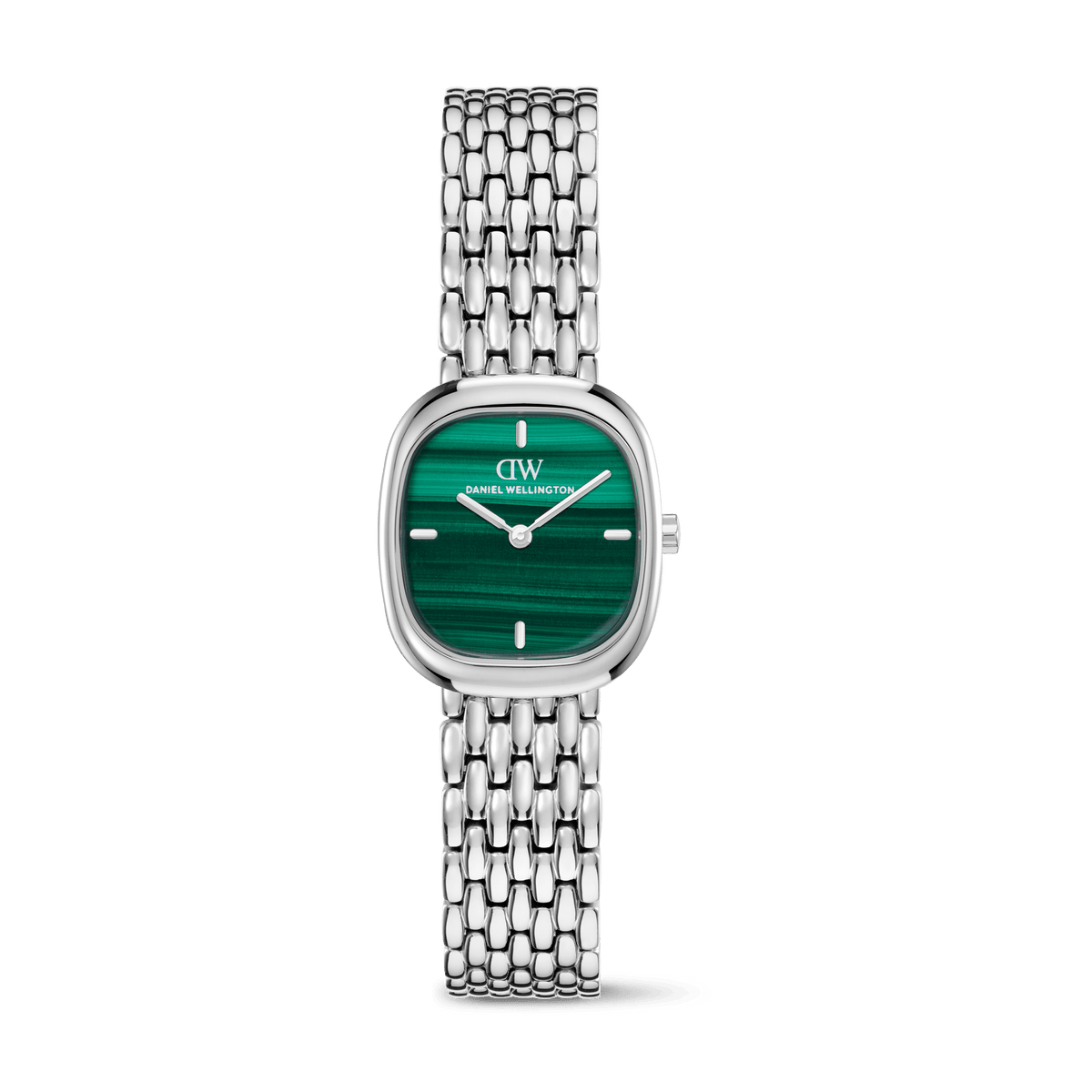 Corta Malachite Grain-Link Silver