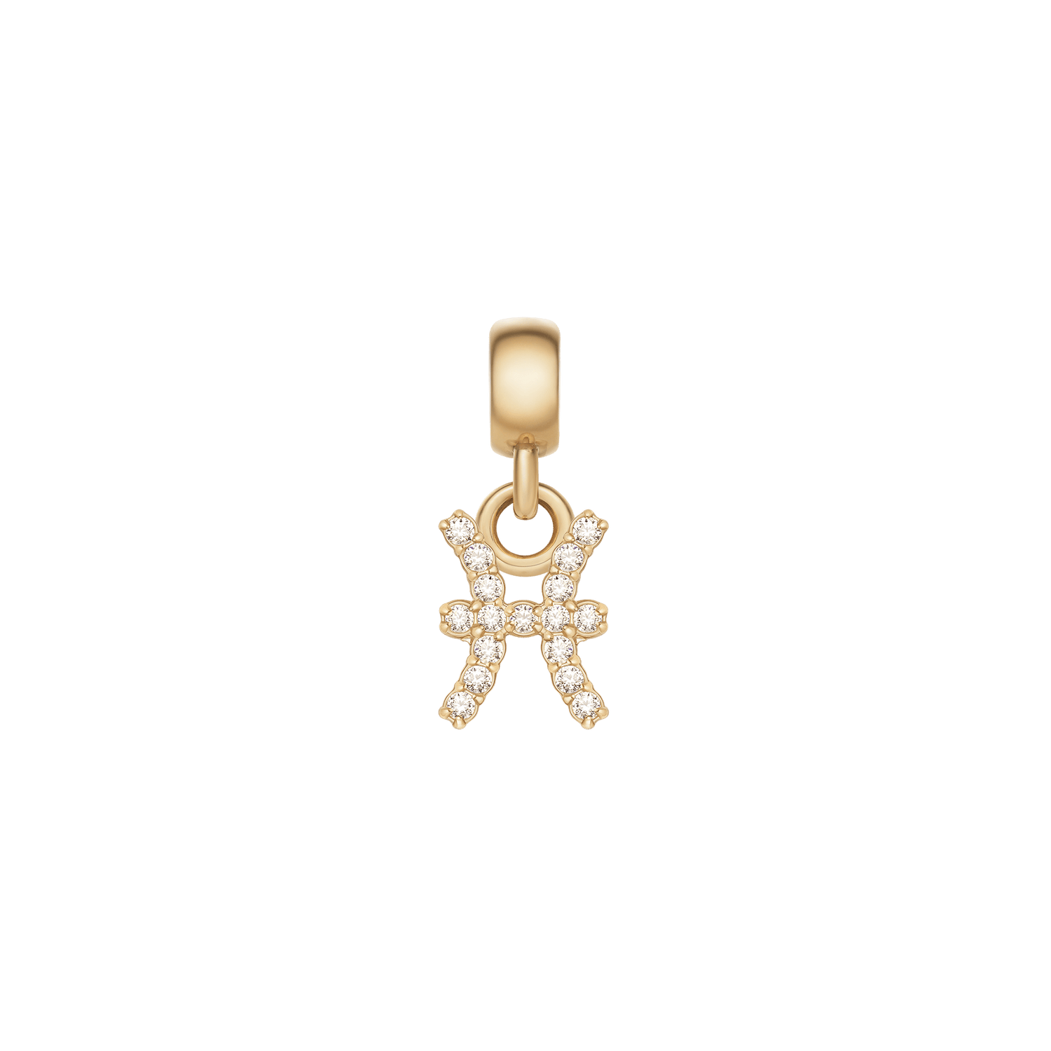 Crystal Zodiac Charm Gold