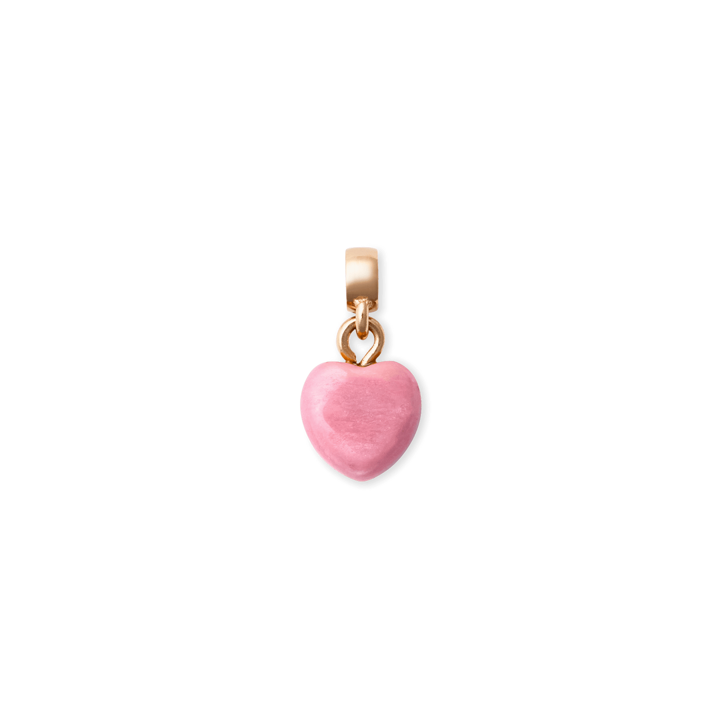 Rhondonite Heart Rose Gold Charm