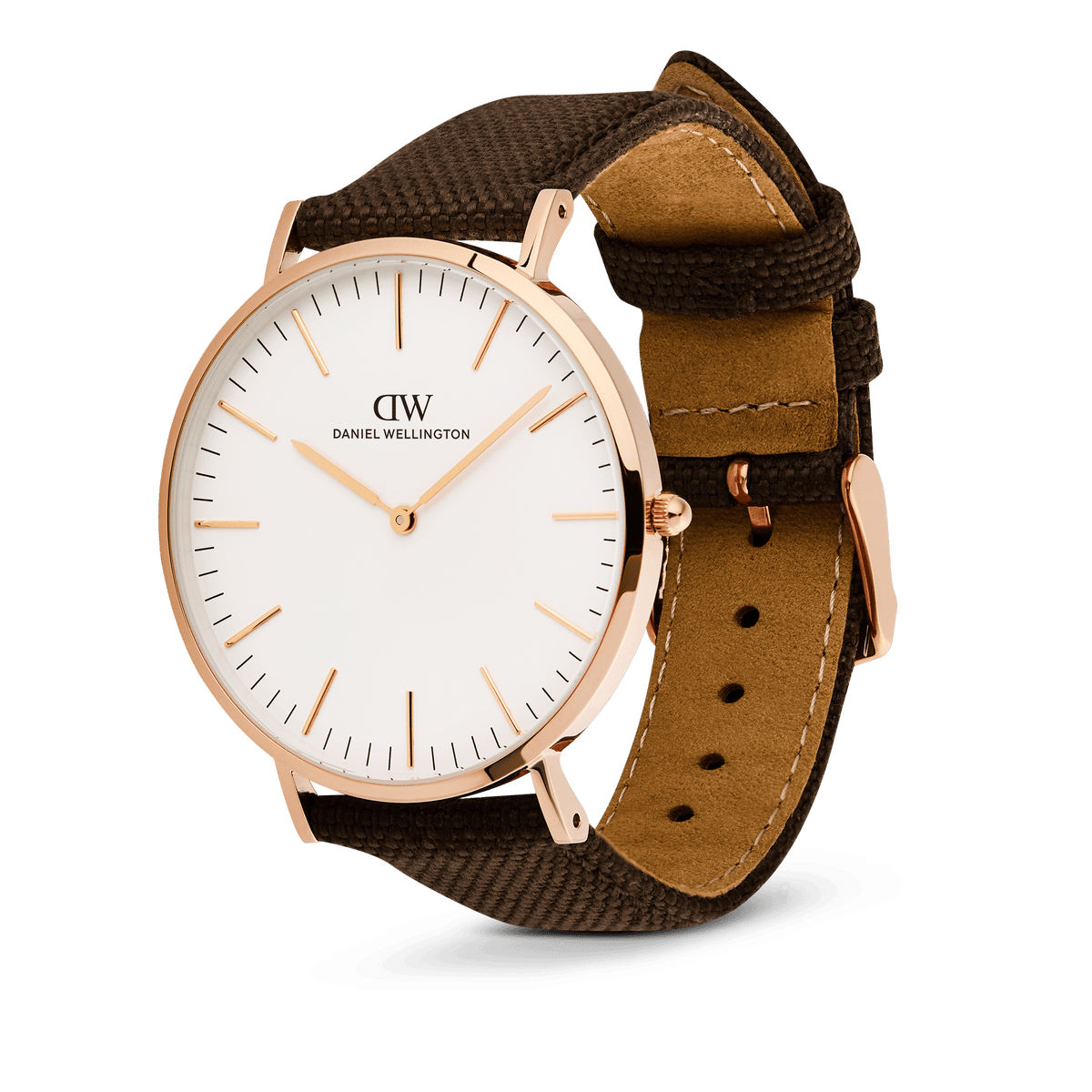 Classic Brown Canvas Rose Gold