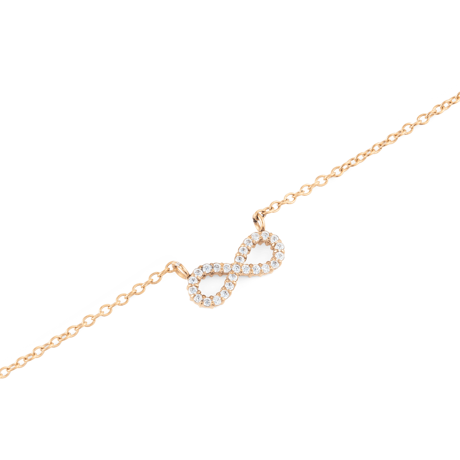 Mirelle Infinity Necklace Rose Gold