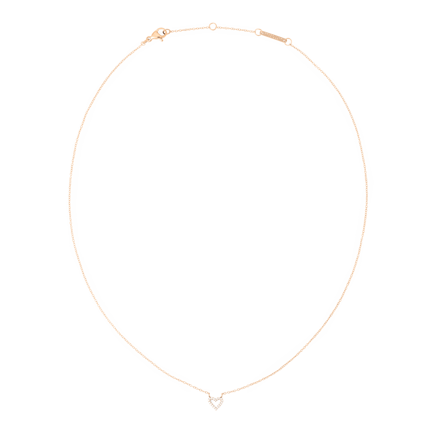 Mirelle Heart Necklace Rose Gold