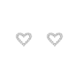 Mirelle Heart Earrings Silver