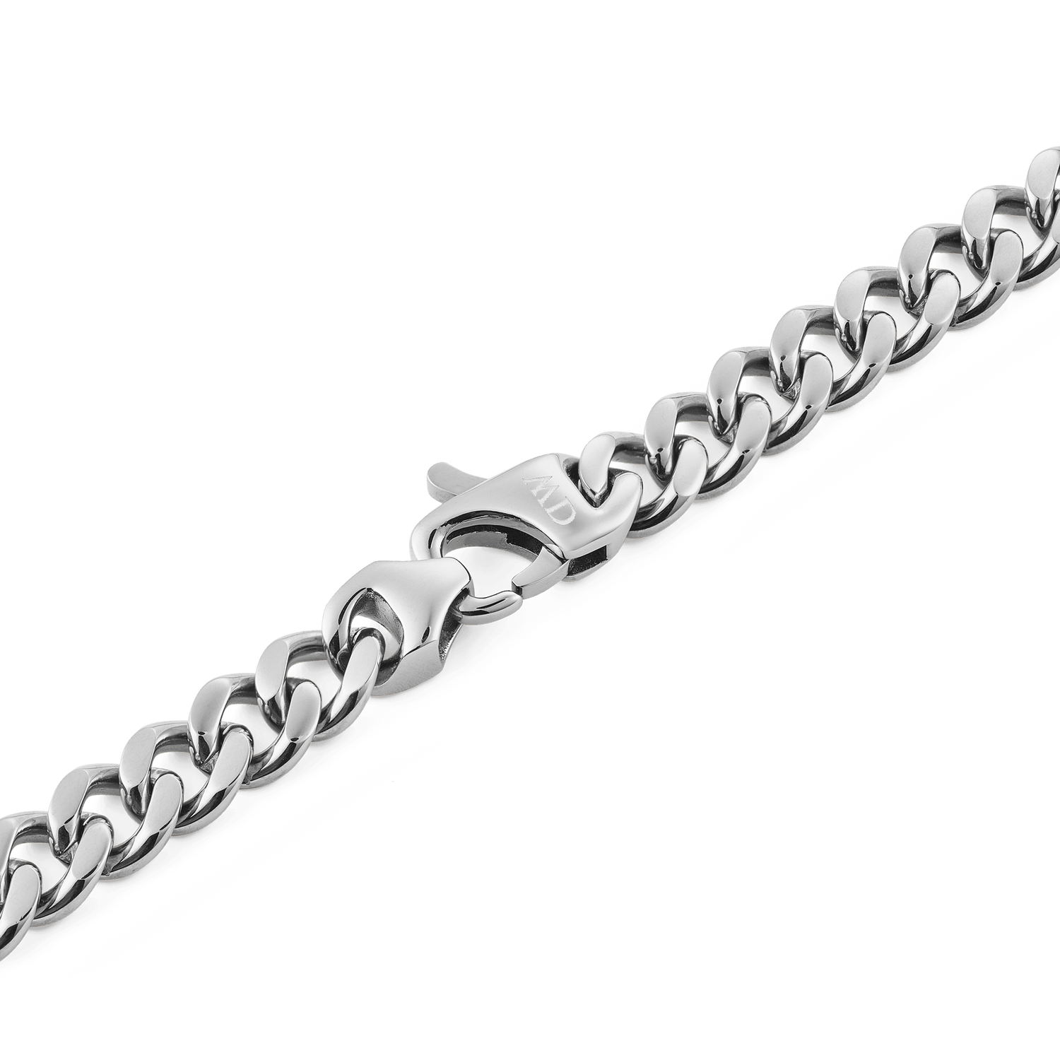 Ellipse Cuban Zincir Silver Renk Erkek Kolye