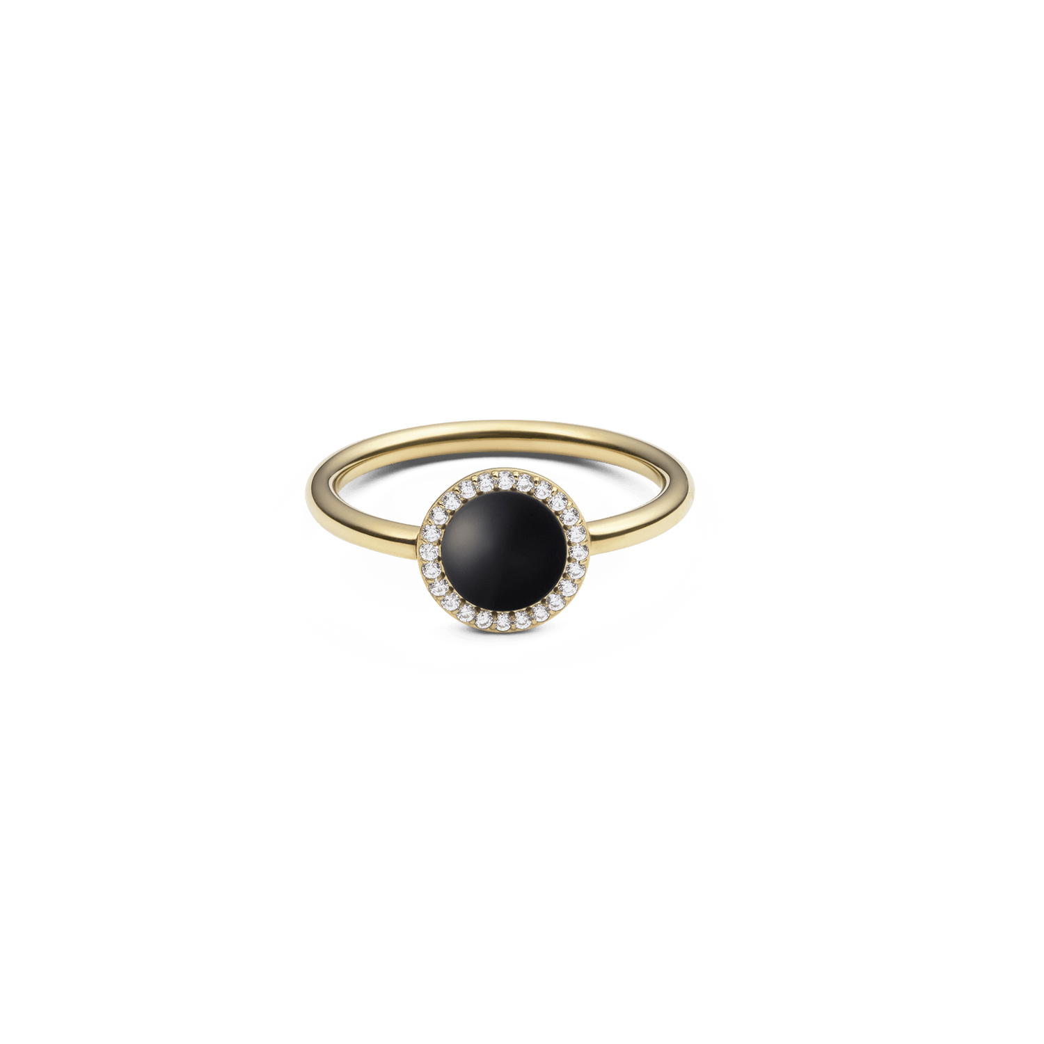 Audrey Ring Black Agathe Gold